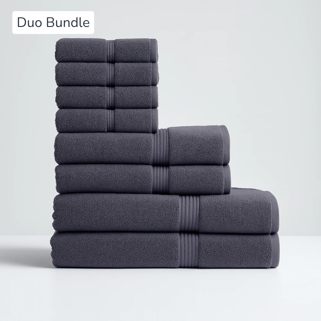 Ensemble Complet de Serviettes d'Hôtel (8pcs)