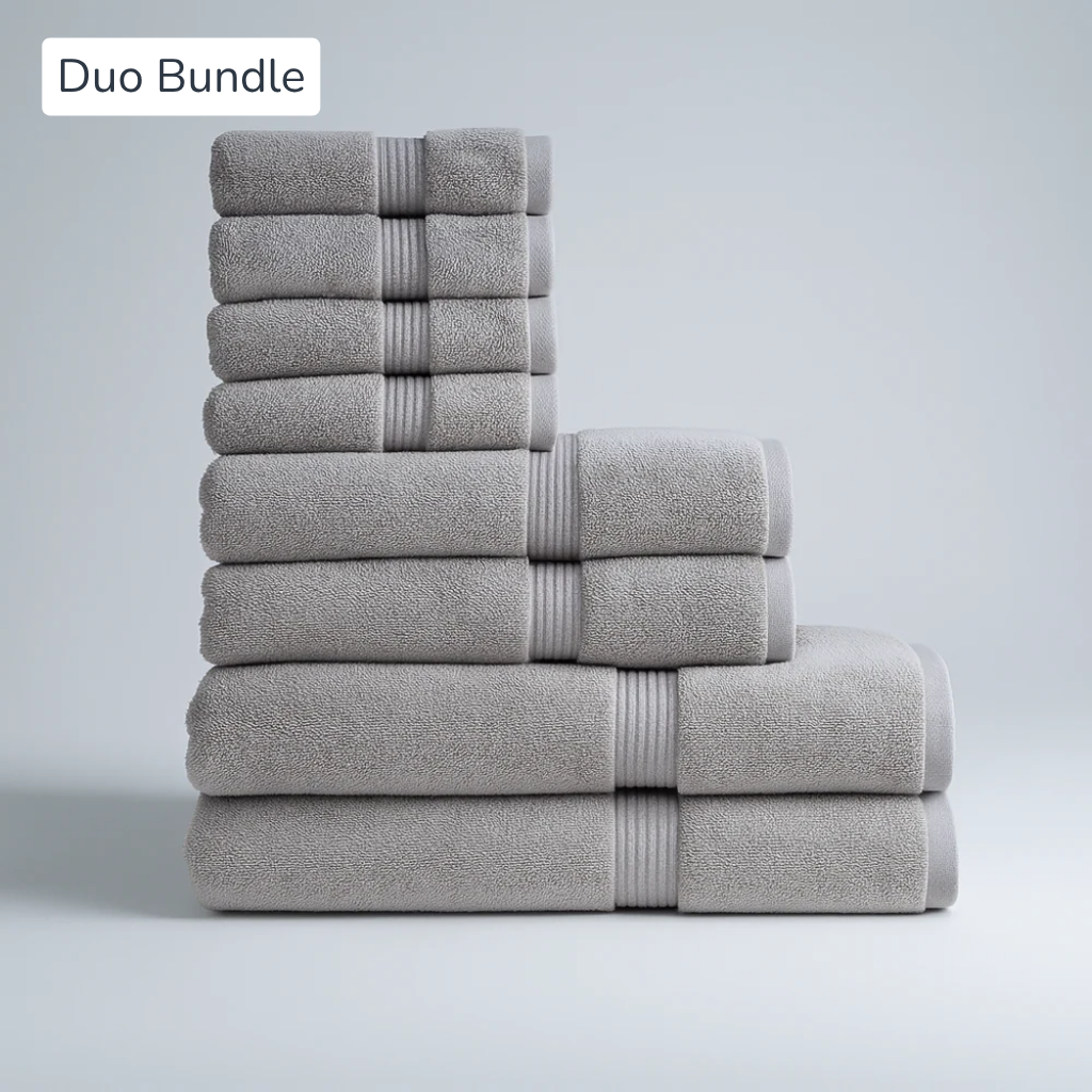 Ensemble Complet de Serviettes d'Hôtel (8pcs)