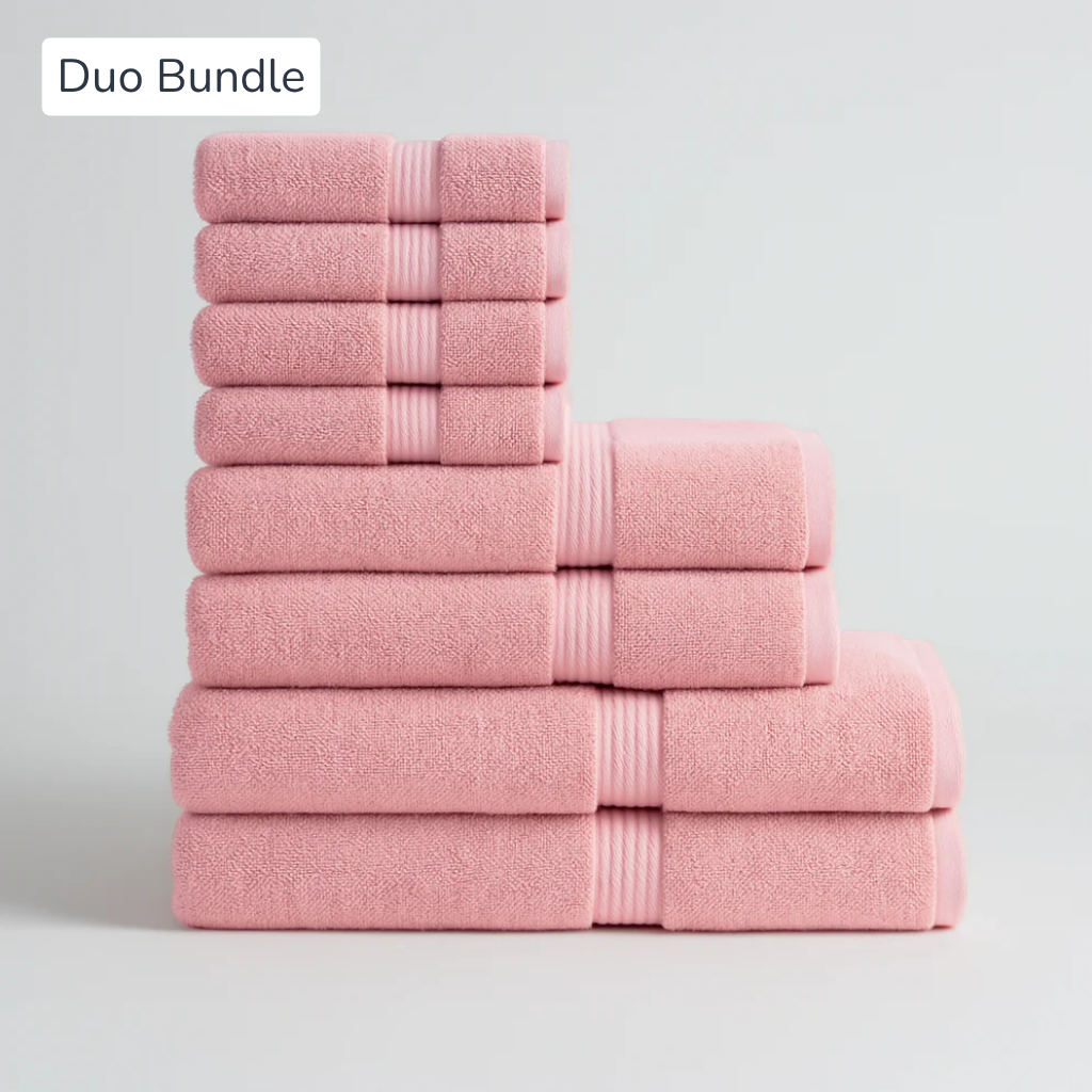 Ensemble Complet de Serviettes d'Hôtel (8pcs)