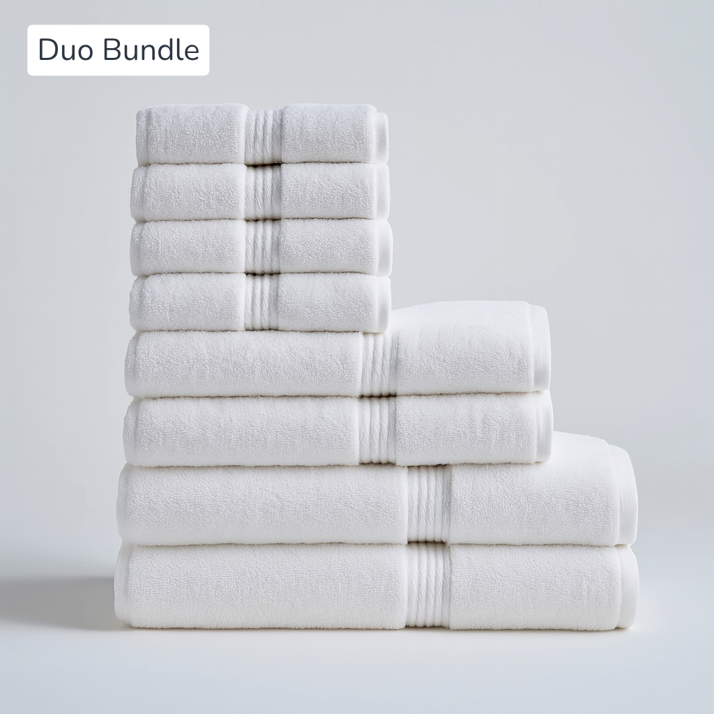 Ensemble Complet de Serviettes d'Hôtel (8pcs)