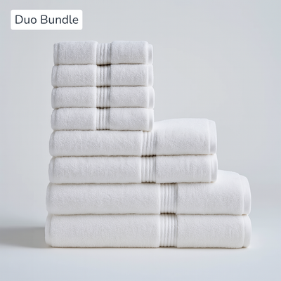 Ensemble Complet de Serviettes d'Hôtel (8pcs)