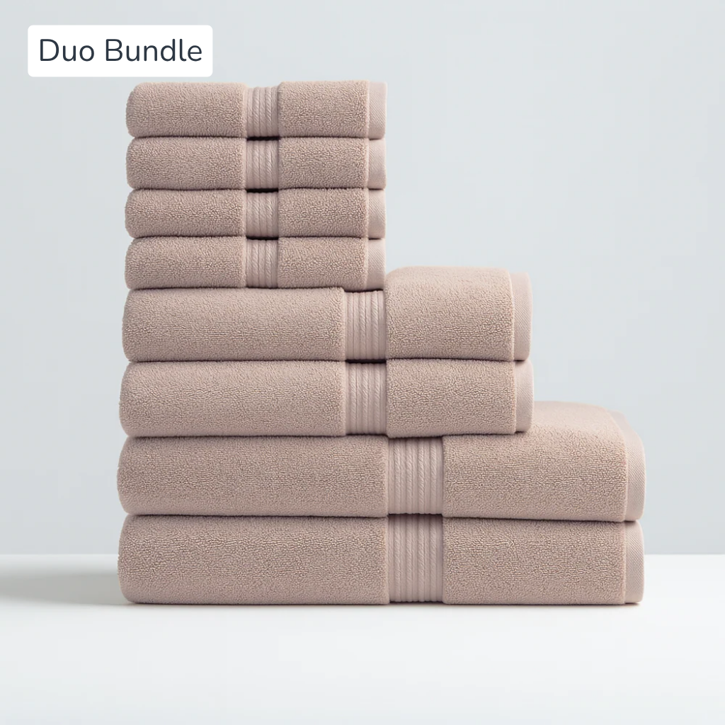 Ensemble Complet de Serviettes d'Hôtel (8pcs)