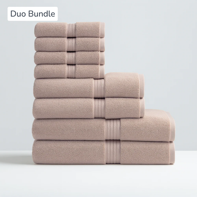 Ensemble Complet de Serviettes d'Hôtel (8pcs)